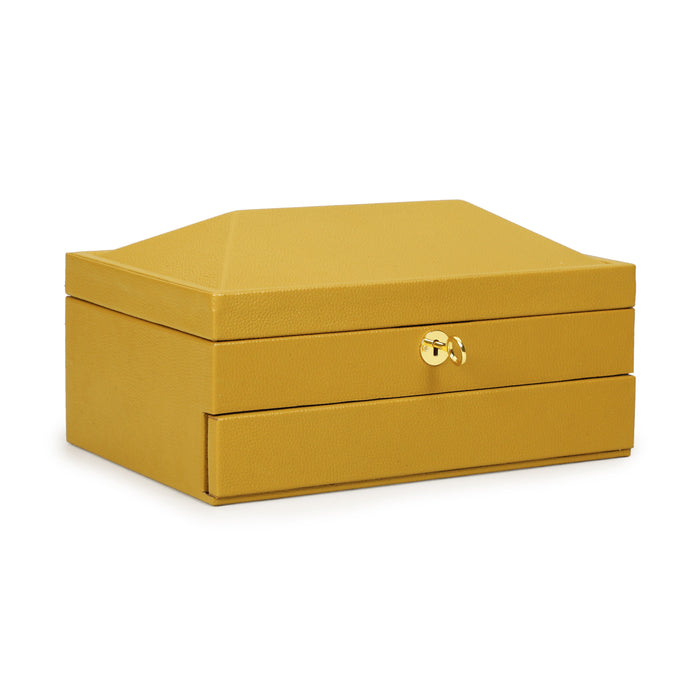 Knox Mustard Yellow Vegan Leather Contract-Grade Jewelry Box - Home And Beyond