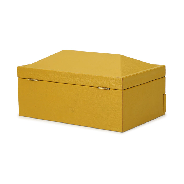 Knox Mustard Yellow Vegan Leather Contract-Grade Jewelry Box - Home And Beyond
