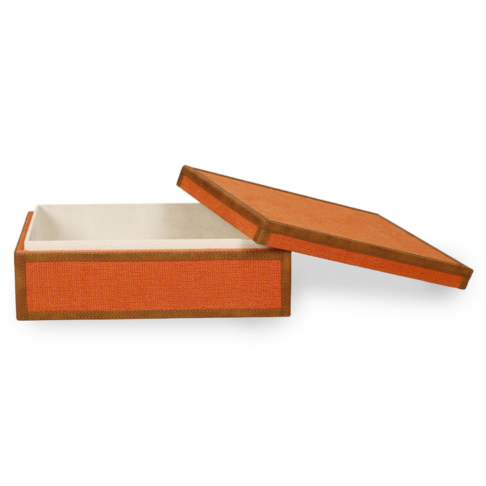Acre Orange Cotton Jute Contract-Grade Jewelry Box - Home And Beyond