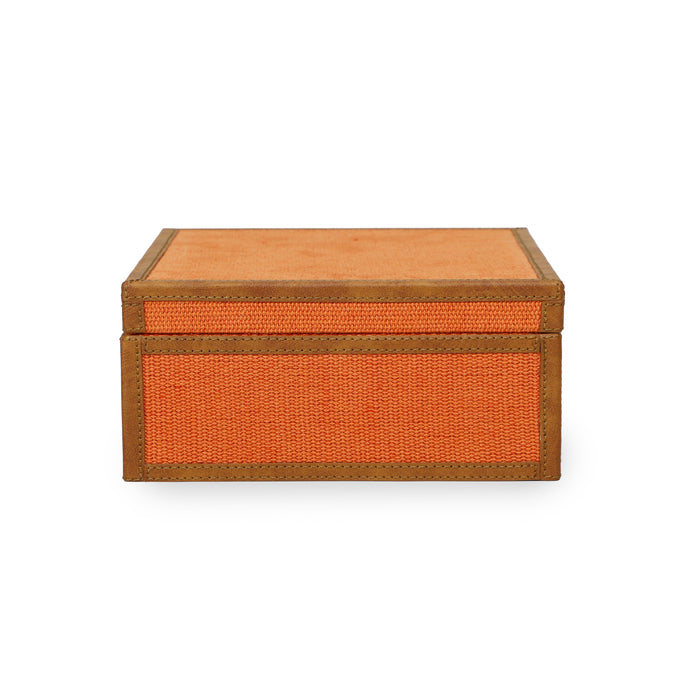 Acre Orange Cotton Jute Contract-Grade Jewelry Box - Home And Beyond