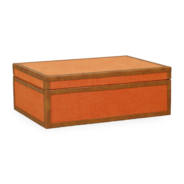 Acre Orange Cotton Jute Contract-Grade Jewelry Box - Home And Beyond