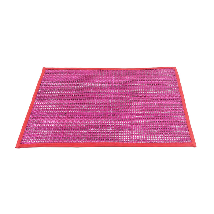 Peele Pink Seagrass Placemat - Set of 4 - Home And Beyond