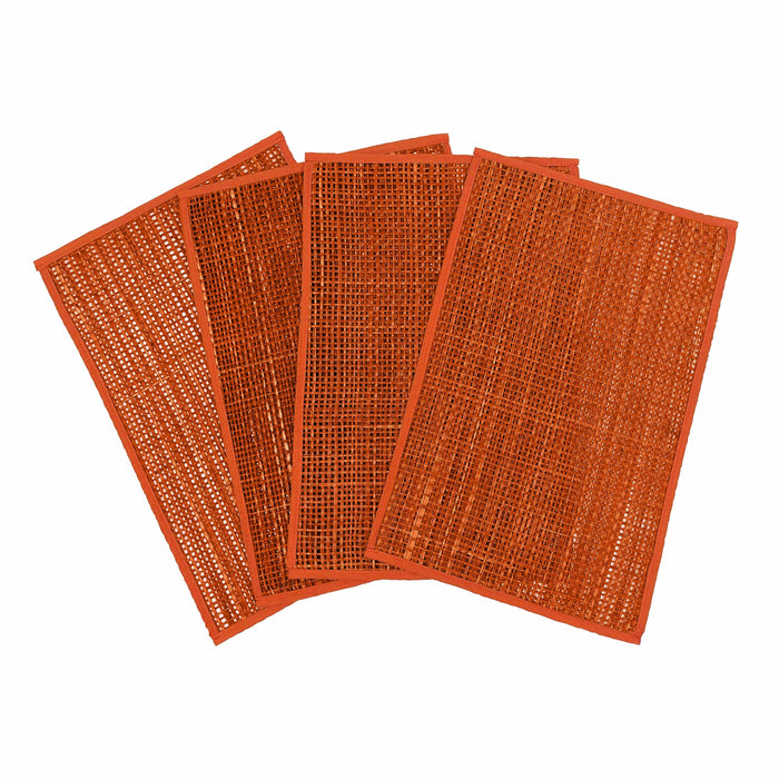 Peele Terracotta Seagrass Placemat - Set of 4 - Home And Beyond