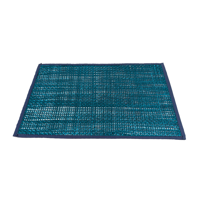 Peele Blue Seagrass Placemat - Set of 4 - Home And Beyond