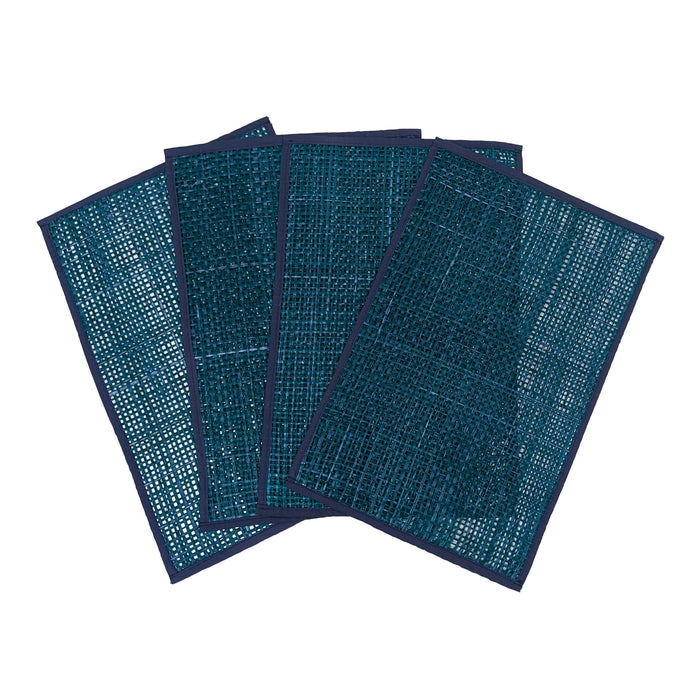 Peele Blue Seagrass Placemat - Set of 4 - Home And Beyond
