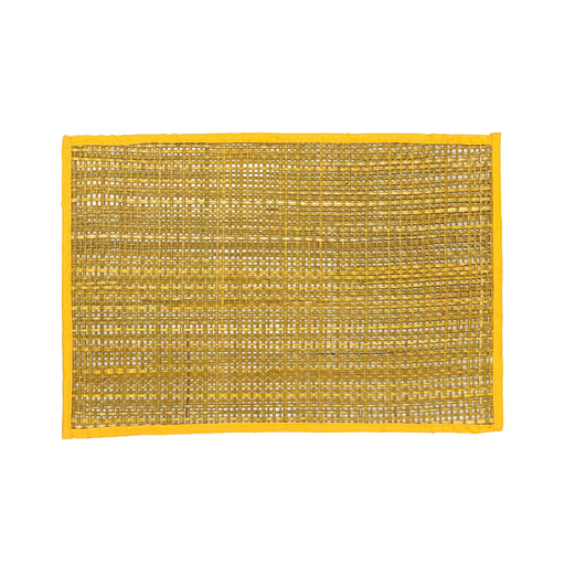 Peele Yellow Seagrass Placemats - Set of 4 - Home And Beyond