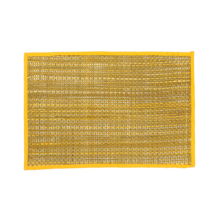 Peele Yellow Seagrass Placemats - Set of 4 - Home And Beyond