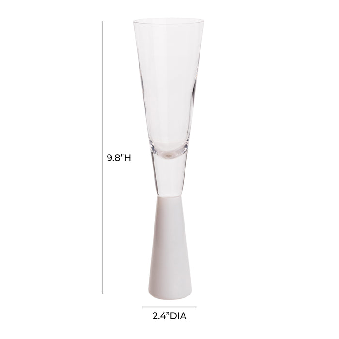Flute White Champagne Glasses - Set of 4 - Home And Beyond