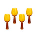 Rose Amber Wine Glasses - Set of 4 - Home And Beyond