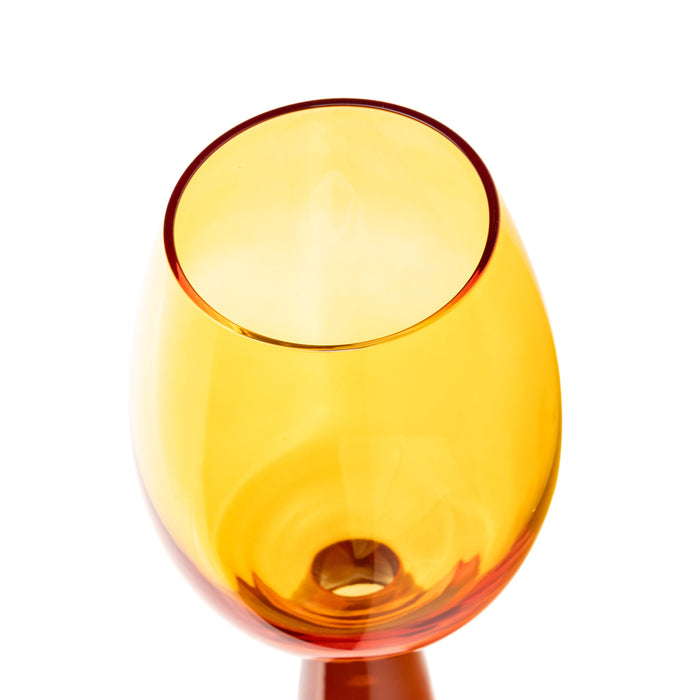 Rose Amber Wine Glasses - Set of 4 - Home And Beyond