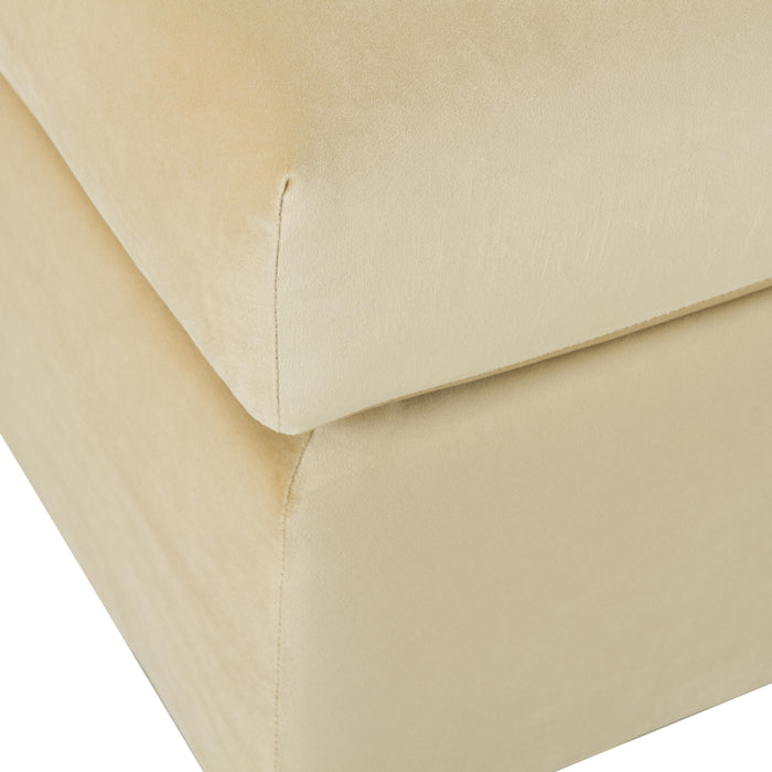 Jessie Champagne Velvet Modular Ottoman 5 - Home And Beyond