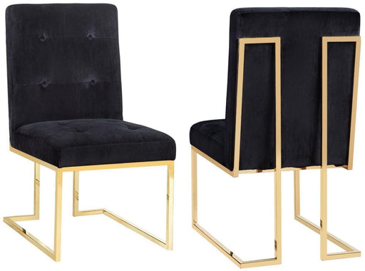 Akiko Black Velvet Chair - Set of 2 image