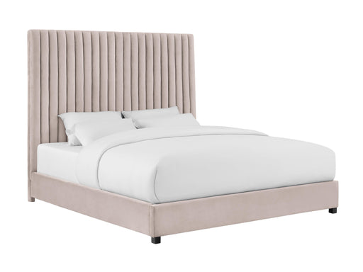 Arabelle Blush Velvet Bed in Queen image