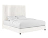 Arabelle White Velvet Bed in Queen image