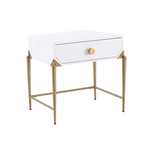 Bajo White Lacquer Side Table image