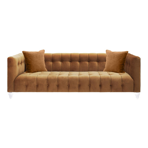 Bea Cognac Velvet Sofa image
