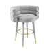 Betty Grey Velvet Counter Stool image