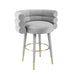 Betty Grey Velvet Barstool image