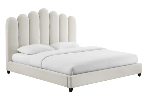 Celine Cream Velvet Bed in King image
