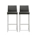 Denmark Grey Stainless Steel Barstool Set of 2 image