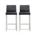 Denmark Black Stainless Steel Counter Stool Set of 2 image