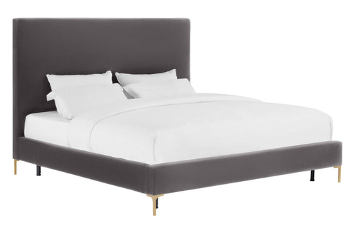 Delilah Grey Velvet Bed in King image