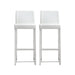 Denmark White Stainless Steel Barstool Set of 2 image