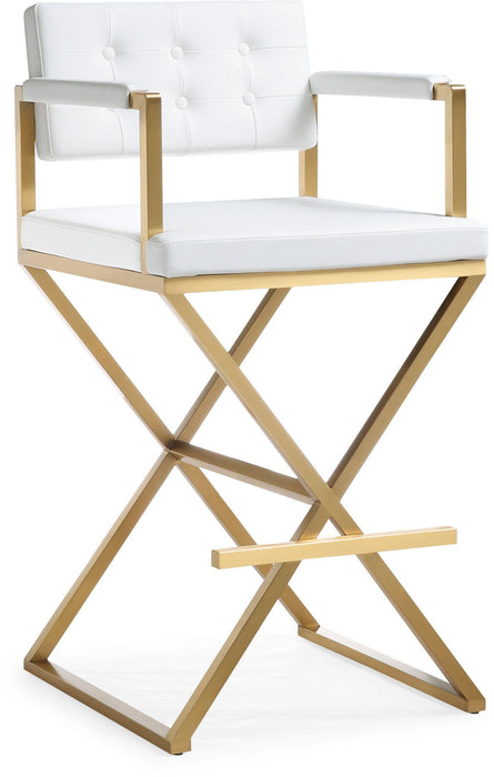 Director White Gold Steel Barstool image