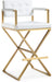 Director White Gold Steel Barstool image