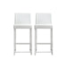 Denmark White Stainless Steel Counter Stool Set of 2 image