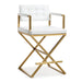 Director White Gold Steel Counter Stool image