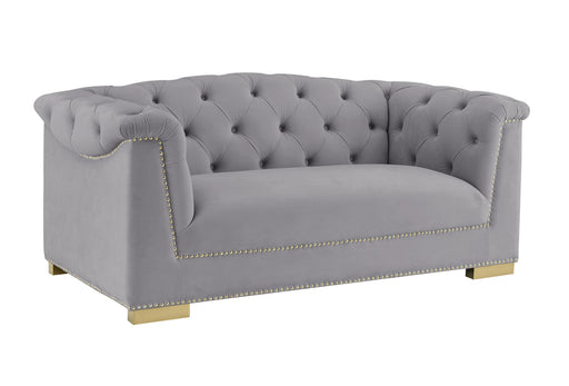 Farah Grey Velvet Loveseat image