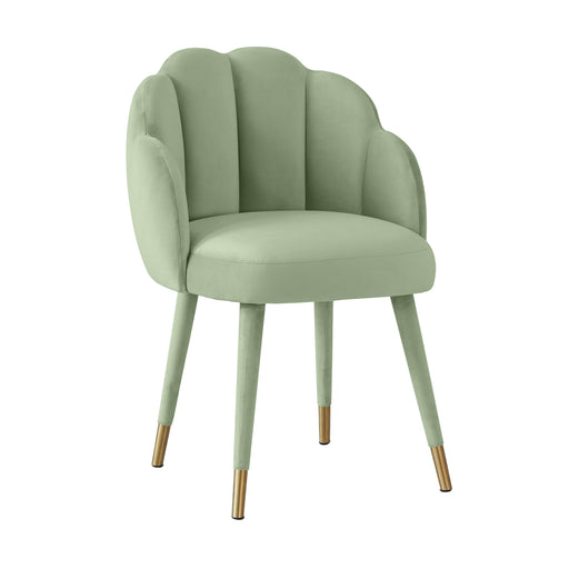 Gardenia Moss Green Velvet Dining Chair image