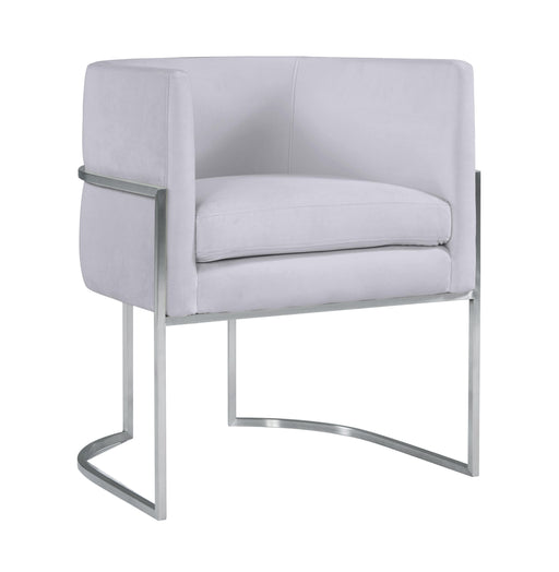 Giselle Grey Velvet Dining Chair with Silver Leg image