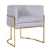 Giselle Grey Velvet Dining Chair with Gold Leg image