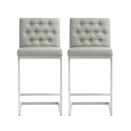 Helsinki Light Grey Steel Counter Stool - Set of 2 image