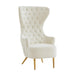Jezebel Cream Velvet Wingback Chair image