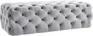 Kaylee Grey Velvet Ottoman image