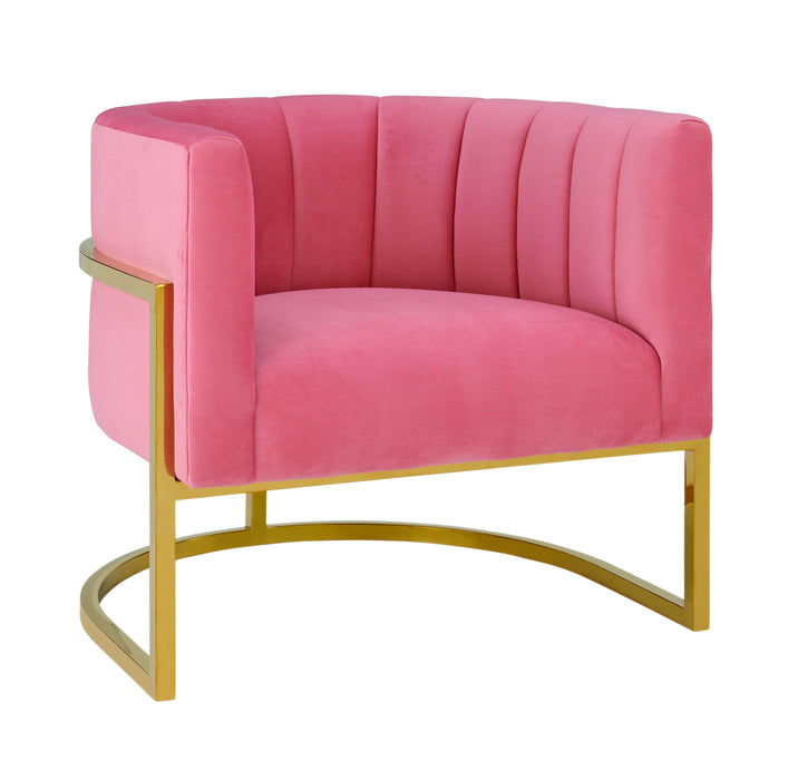 Magnolia Rose Pink Velvet Chair image