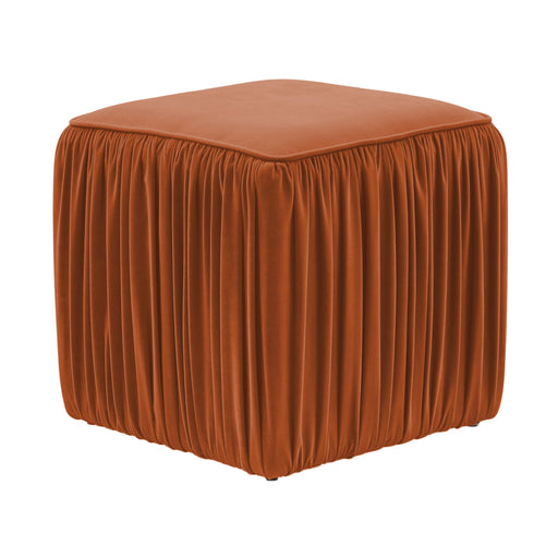 Morgan Cognac Pleated Ottoman image