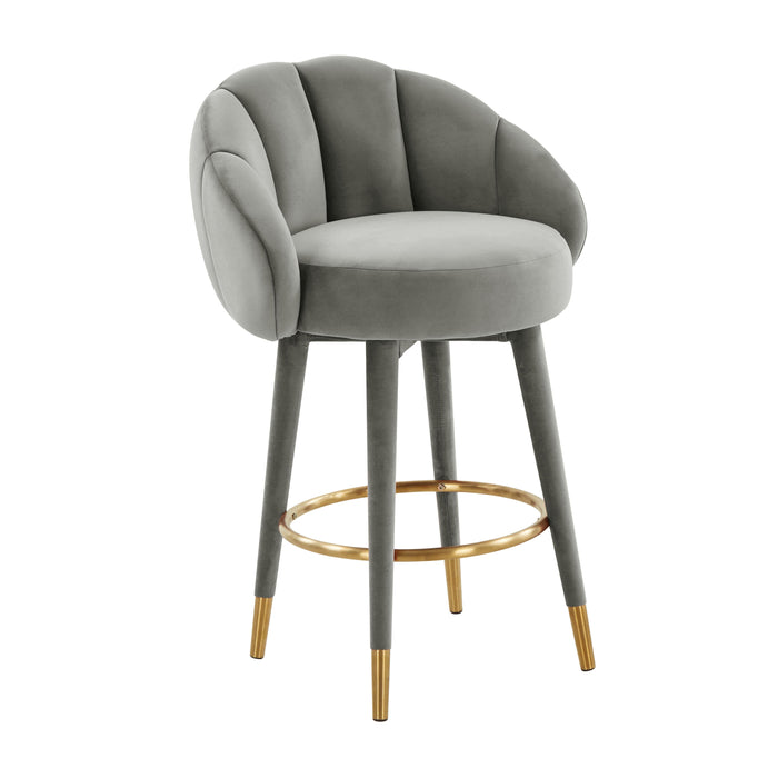 Myla Light Grey Swivel Counter Stool image