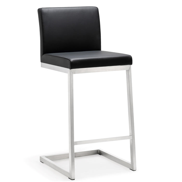 Parma Black Stainless Steel Counter Stool - Set of 2 image