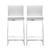 Parma White Stainless Steel Counter Stool - Set of 2 image
