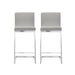 Parma Light Grey Stainless Steel Counter Stool Set of 2 image