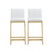Parma White Gold Steel Counter Stool Set of 2 image