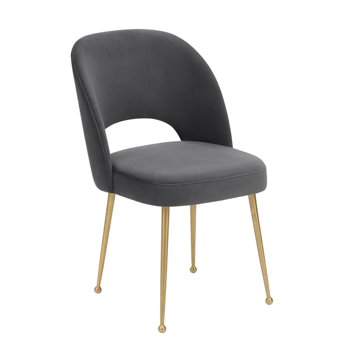 Swell Dark Grey Velvet Chair image