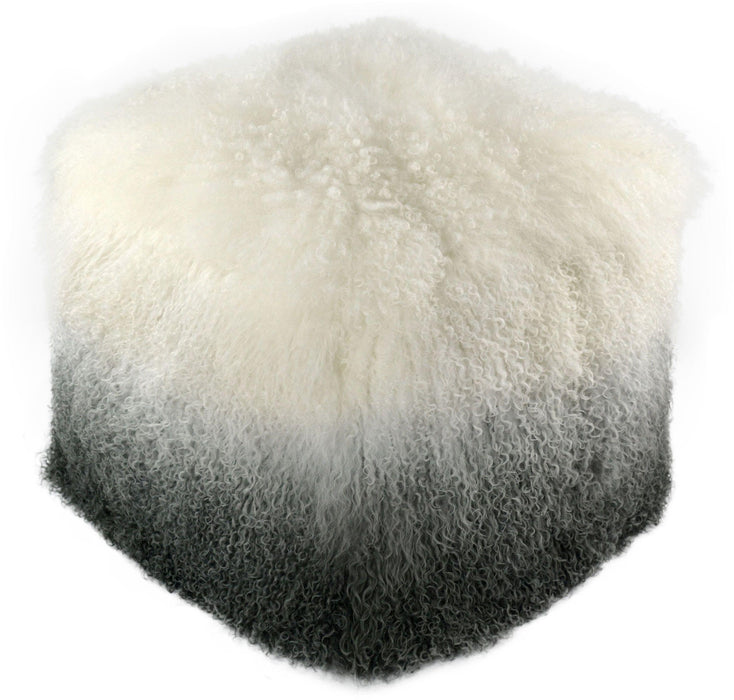 Tibetan Sheep White to Grey Pouf image