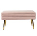 Ziva Blush Velvet Storage Bench image