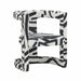 Ada Velvet Chair in Black Brushstroke Pattern image