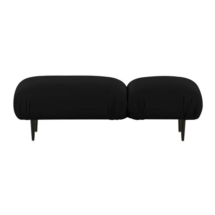 Adalynn Black Vegan Leather Bench - Home And Beyond